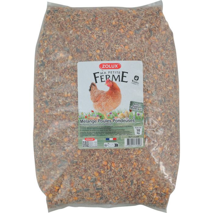 Aliment composé mélange poules pondeuses 10 kg basse cour - zolux