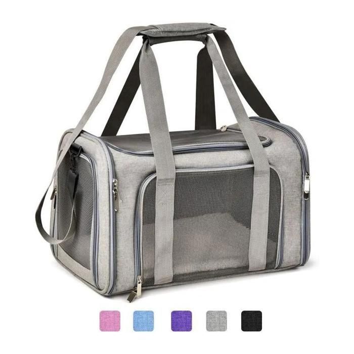Sac de Transport  - Pour Chats et Chiens - Tissu Imperméable - Taille Moyenne - 15 lb Max