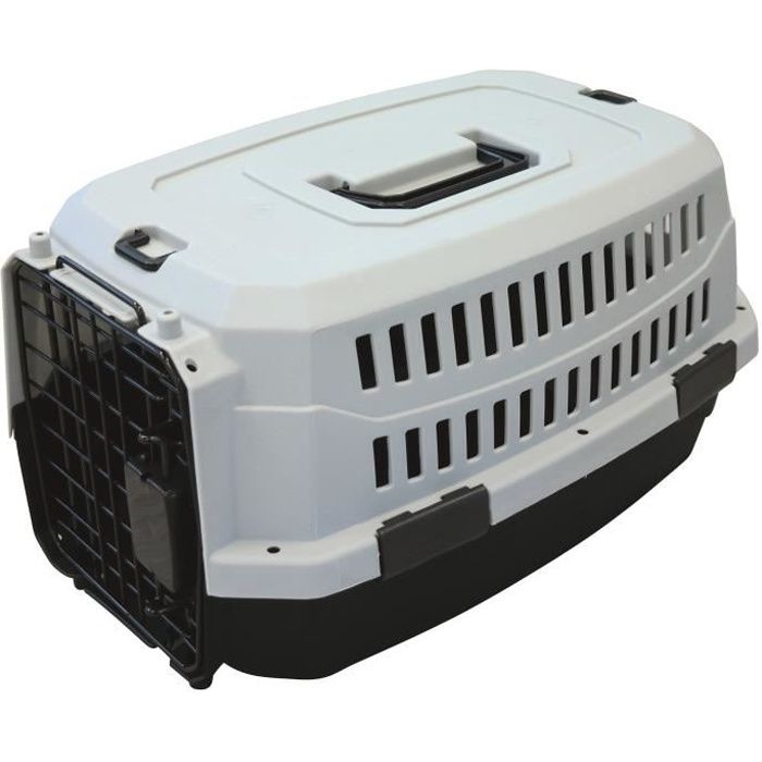 M-PETS Caisse de transport Viaggio Carrier XS - 483x32x254cm - Noir et gris - Pour chien et chat