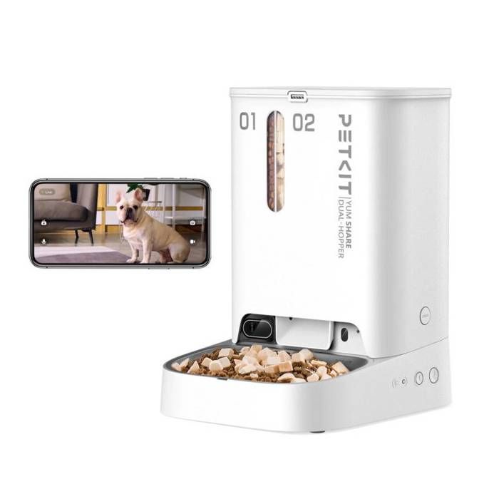 YumShare Dualhopper distributeur de croquettes automatique connecté double avec caméra 5L
