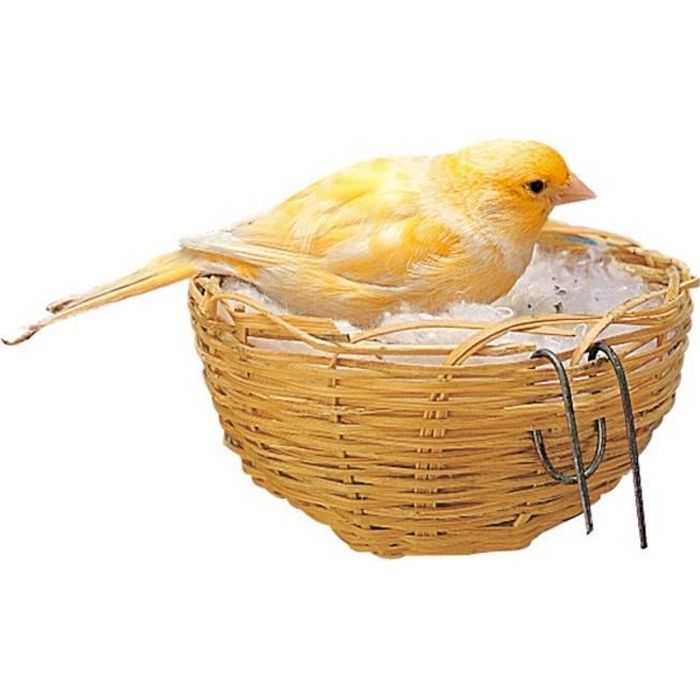 Nid en osier pour canaris - Animal Valley - 11x6cm - Marron - Petit