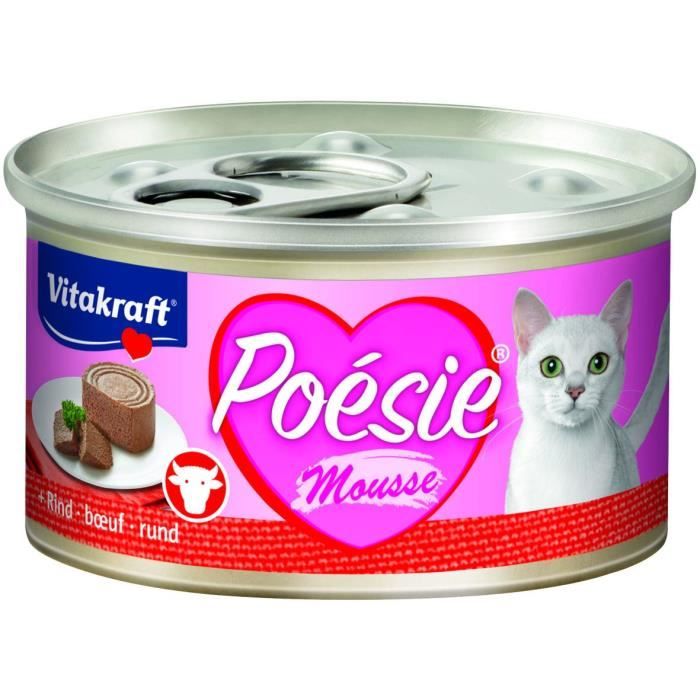 VITAKRAFT Boîte Poésie mousse de bœuf - Pour chat - 85 g