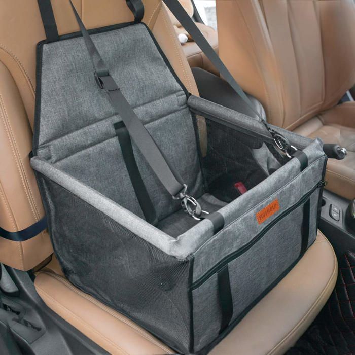 Sac de Transport Chien et Chat avec Rehausseur Ceinture de Siège de Voiture de Sac de Voiture danimal Familier Respirant