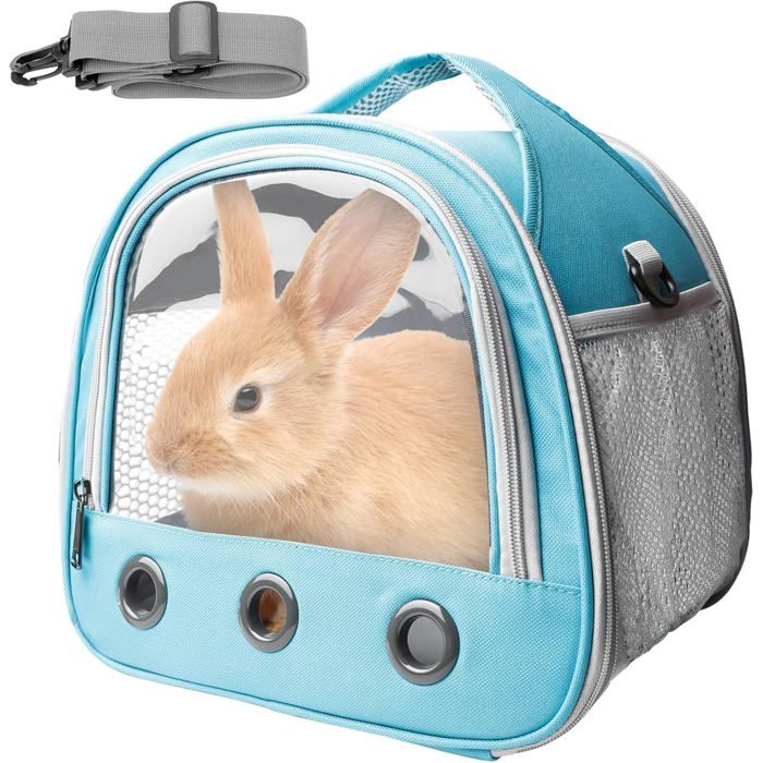 ®RisingFF Cage de transport pour lapin 30 x 21 x 27 cm