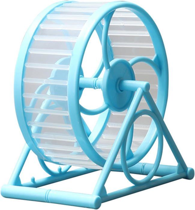 Roue de course dexercice pour Hamster pour animaux de compagnie avec support fournitures de jeu jouet en Cage bleu