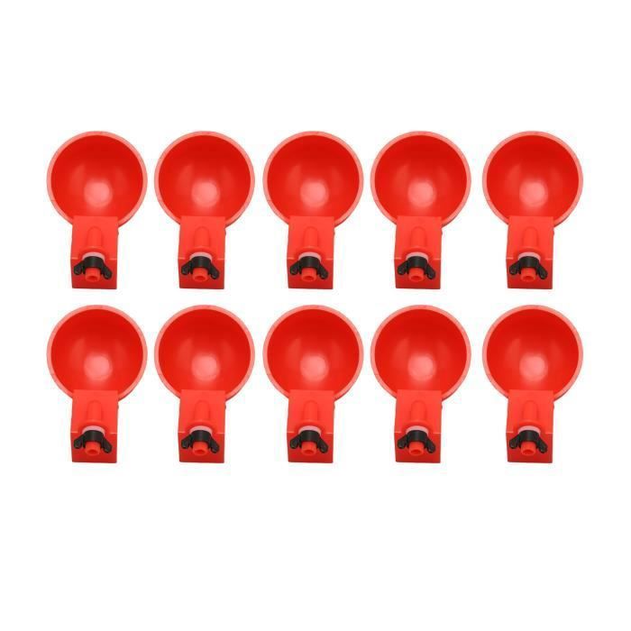 Vvikizy Abreuvoir Automatique Poule 10pcs Bol à Boire Réglable pour Canards