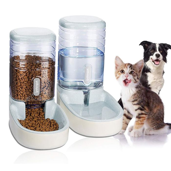Distributeur automatique eau et nourriture pour animaux chats et chiens11 gallons1 distributeur eau + 1 distributeur nourr Label