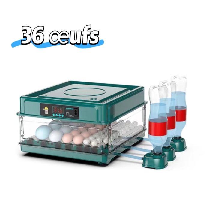 Couveuse Oeuf Automatique 36 œufs - Couveuse Incubateur - Avec contrôle la température et fonction remplissage automatique deau