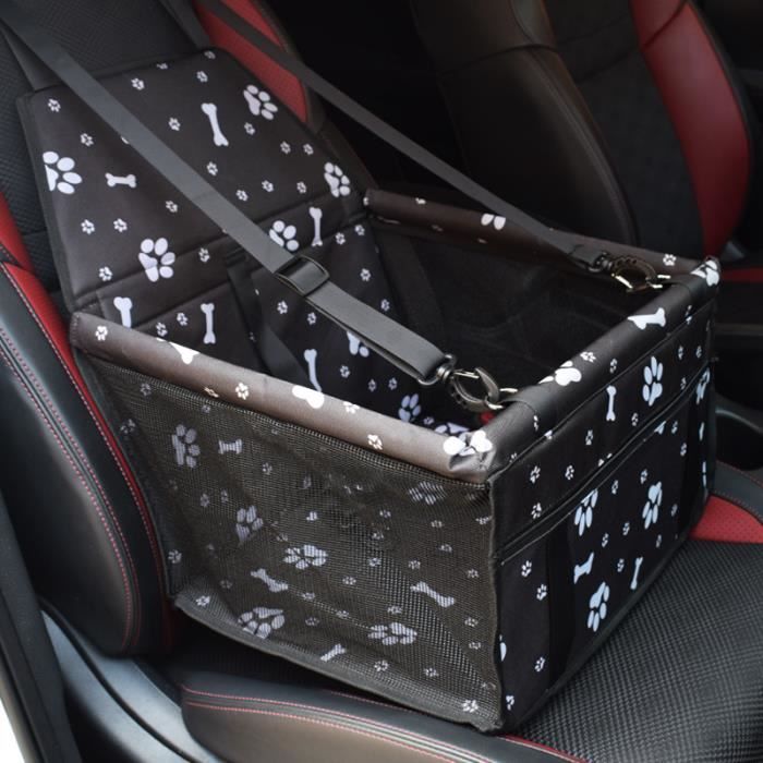 Sac Siège de transport Portable Voiture pour Chien Chat Sac De Protection Sécurité Transporteur Voyage Étanche Respirant noir