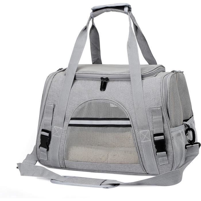 Sac de transport pour animal - AQSACOKIYA - Respirant et pliable - Coussin en peluche amovible - 52x35x25cm