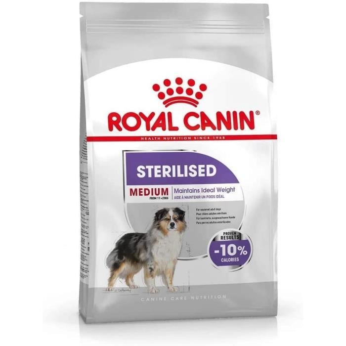 Croquettes - ROYAL CANIN - Medium Adulte Sterilised - Sac de 12 kg - Aliment complet - Chien moyen