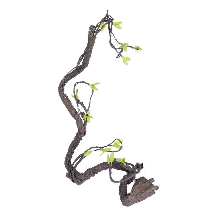 Fdit Grimpeur de vigne Reptiles artificiels Vine Grimpeur Jungle Forest Bend Branch Terrarium Cage Decor (S)