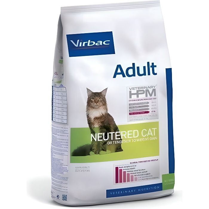 Croquettes - Virbac - Veterinary hpm Neutered - Adulte - 15kg - Chats stérilisés