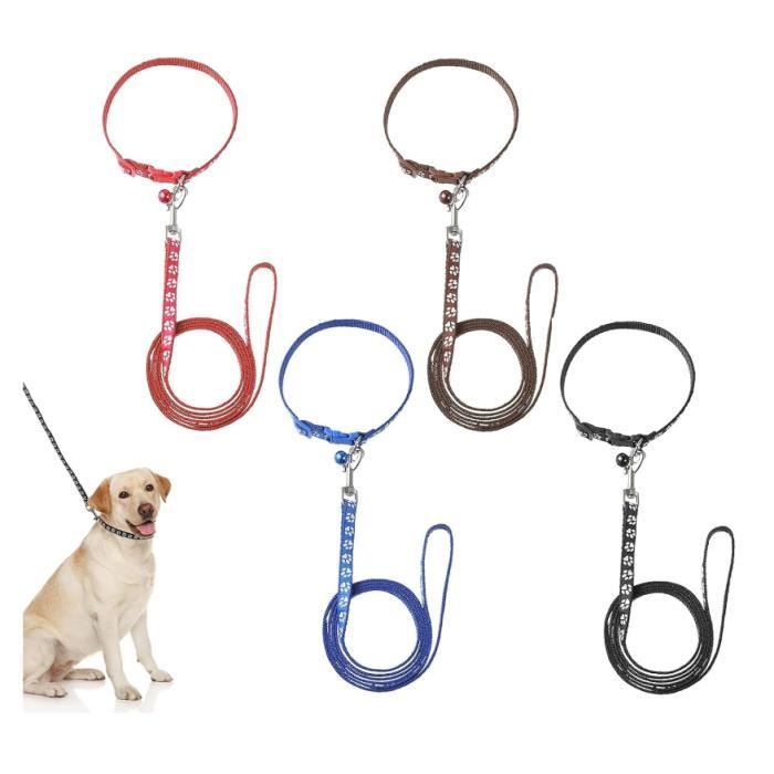 Collier et laisse pour chiot - MARQUE - Réglable - 120 cm - Boucle de sécurité - Confortable