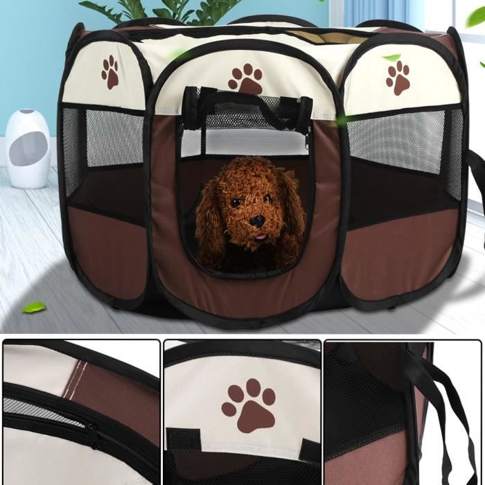 Parc à Chiot Enclos pour Petits Animaux Parc pour Chien Chat Pliable 81 x 45cm Intérieur-Extérieur  Tente  Parc à Chiot -BOH