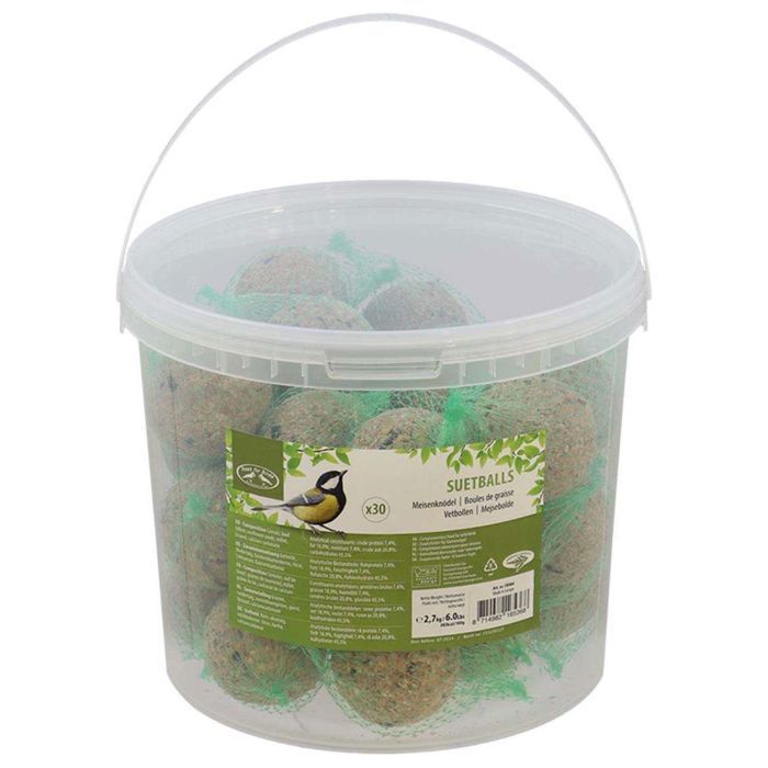 Seau de 30 boules à graines pour oiseaux - 2.5kg
