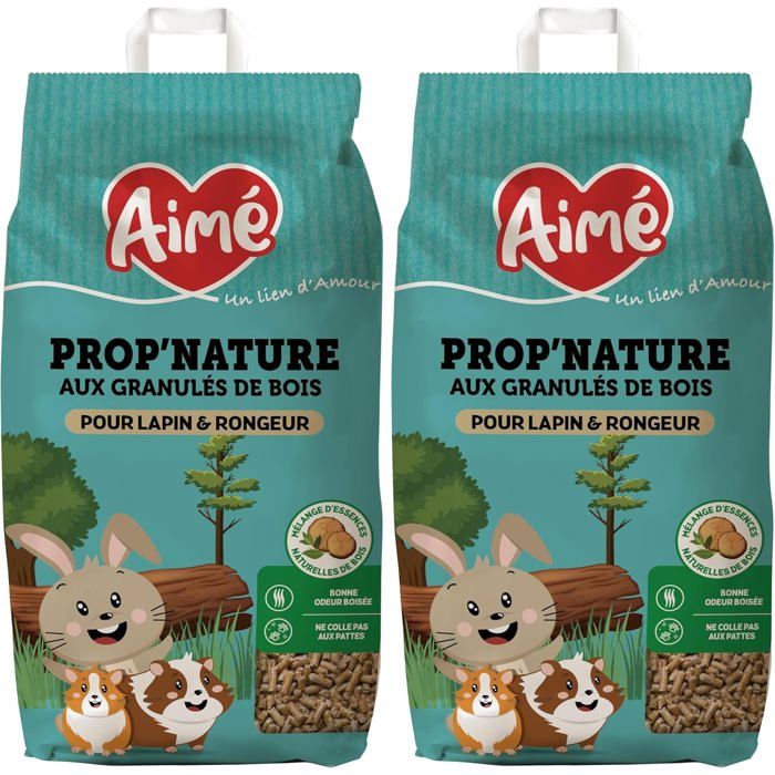 Litière PropNature 10L Pour Petits Animaux - Granulés De Bois Super Absorbants - Pour Lapin Cochon DInde Hamster Souris
