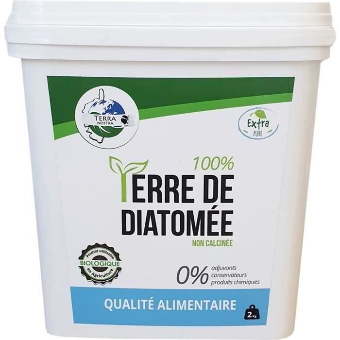 TERRA NOSTRA - 100% Terre de Diatomée - Multi-Usages - Qualité Alimentaire - Seau 2 kg