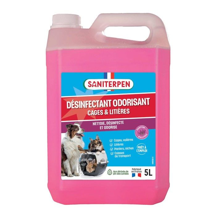 Désinfectant Odorisant Pour Cages Et Litières 5l - Saniterpen