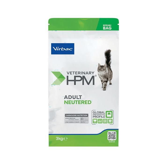 Virbac Veterinary hpm Neutered Chat Adulte (+12mois) Croquettes 3kg