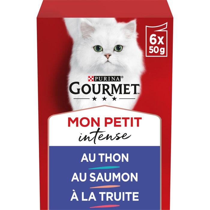 GOURMET MON PETIT - Sélection aux Poissons - 48 x 50 g - Sachets fraîcheur pour chat adulte