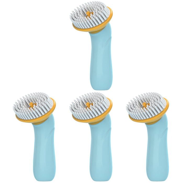 Ensemble de 4 brosses de bain pour animaux de compagnie Peigne de toilettage pour chat Douche pour shampoing Gants de nettoyage