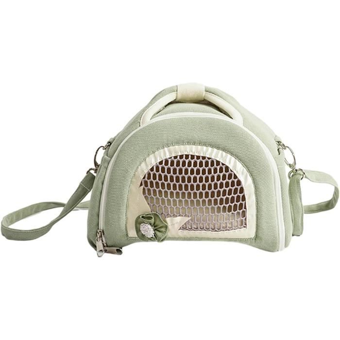 Sac de transport léger pour animal domestique - Sac de transport respirant pour hamster cochon dInde lapin - Vert