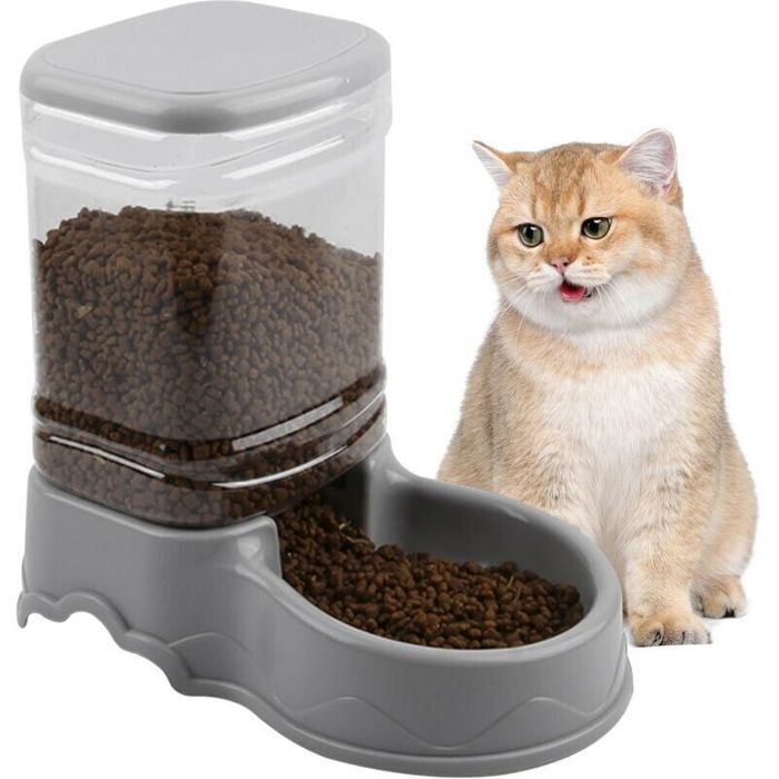 Distributeur automatique de croquettes pour chat - PZCC - 35 L - Gamelle amovible - Facile à nettoyer - Sans BPA