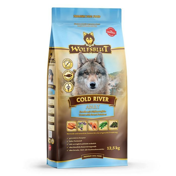 Croquettes - WOLFSBLUT - Adult Poisson & Patate douce - 125 kg - Sans céréales - Digestion sensible