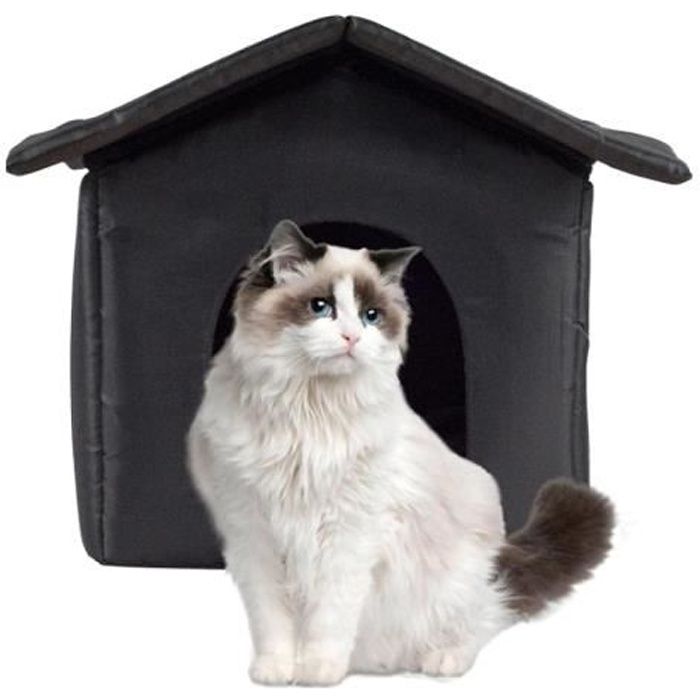 Niche pour Chat Exterieu Abri pour Chats Errants Cabane pour Chat Et Chien Tente pour Chat Pliable Et Résistante Aux Intempéries
