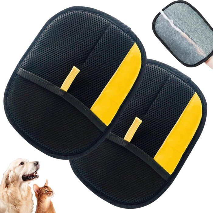 Lot de 2 gants pour lépilation des poils danimaux gants de toilettage pour animaux gants pour lépilation des poils de chat