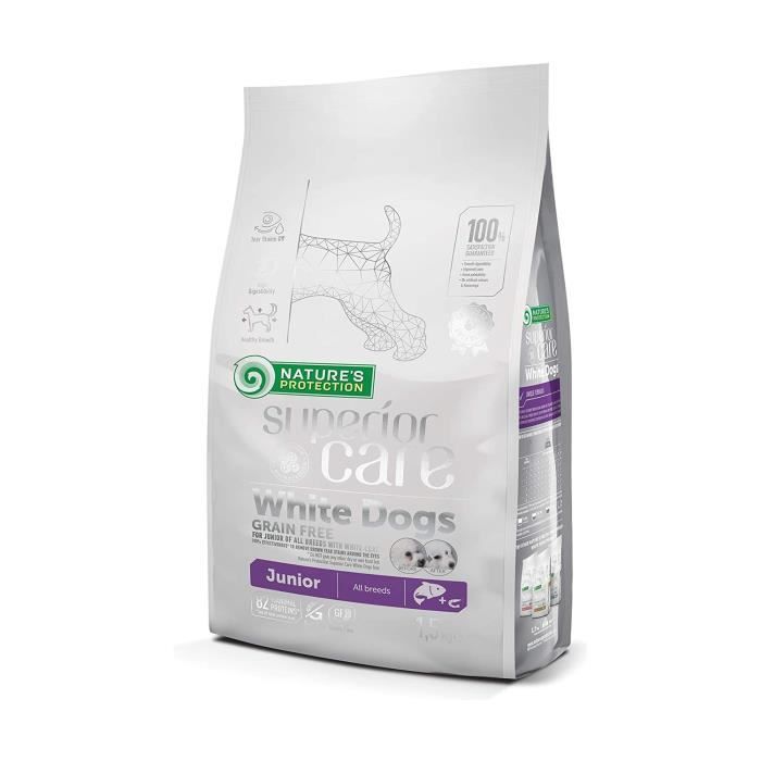 Aliment pour Chiens - NATURES PROTECTION - Saumon - Sans Céréales - Chiots - 15 kg