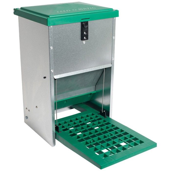 Mangeoire automatique anti-vermine - Feedomatic - 8kg - Gris - Petit - Poule