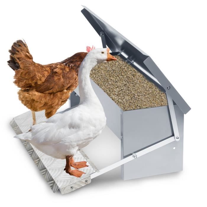 Hengda Mangeoire à pédale pour poules 5kg -Conception antidérapante-Anti-nuisibles-utomatique