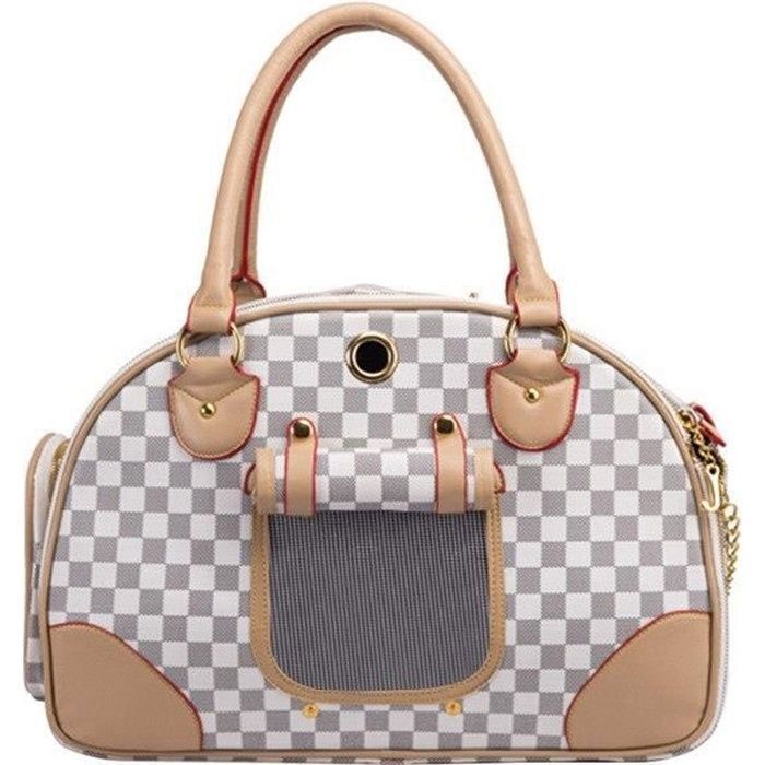 Sac De Transport En Cuir Pu De Luxe  Sac De Transport Pour Petit Chien Chat Animal De Compagnie Sac à Main Fo PANIER DE TRANSPORT