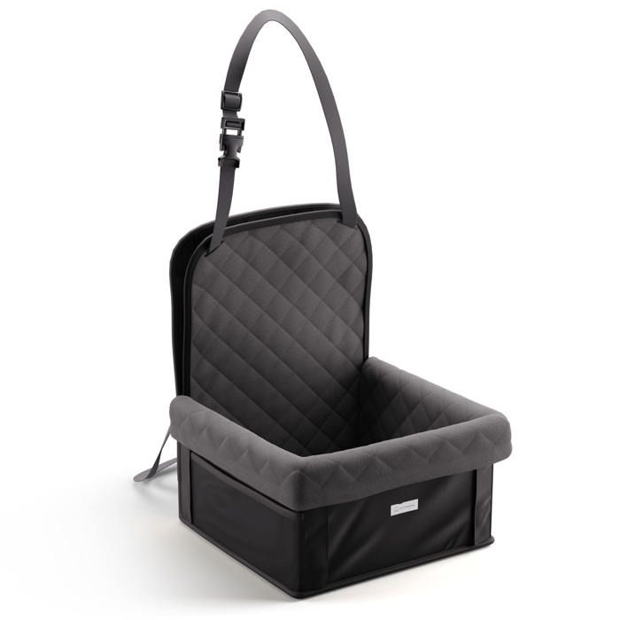 Gütewerk Panier Chien Voiture Siège Auto Chien Petite et Moyenne Taille Harnais de Sécurité Gris