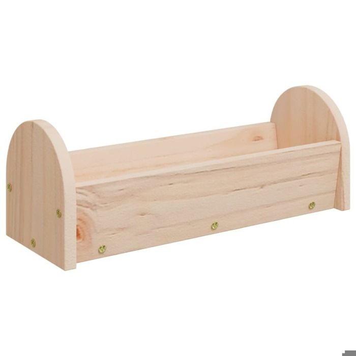 Mangeoire pour lapin - vidaXL - Bois massif sapin - 28x10x10 cm - Intérieur - Marron
