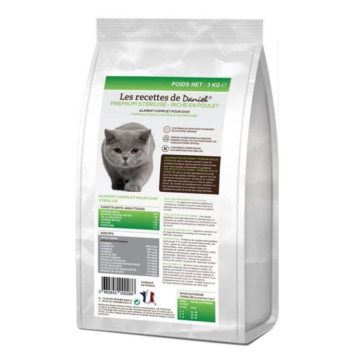 Croquettes Chat Sterilise 3Kg Super Premium