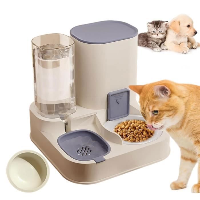 Distributeur De Croquettes Pour Chat2En1facile à Nettoyer Abreuvoir Automatique Pour Animaux De CompagniePour Petit Chienbleu-01