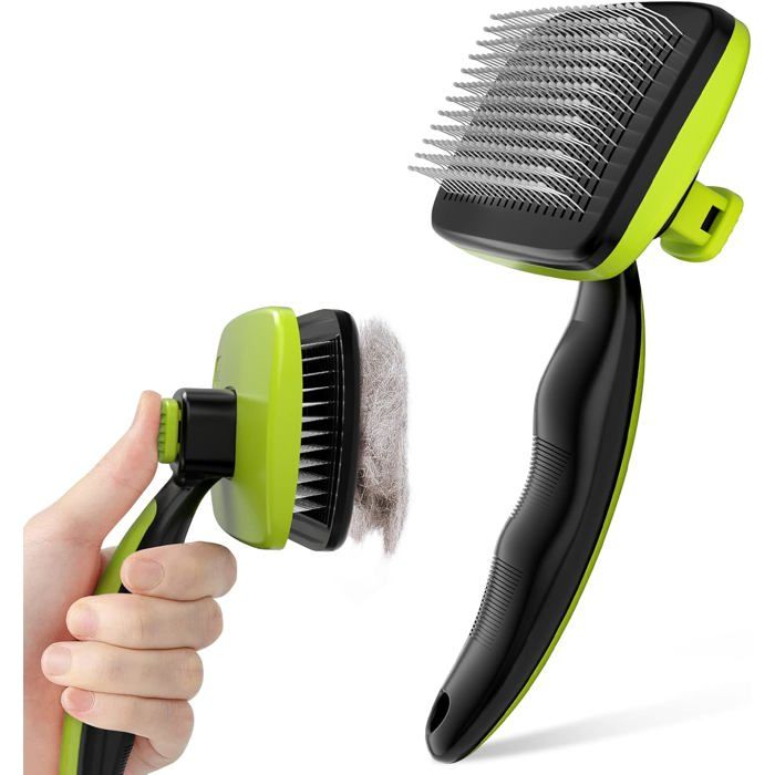 Brosse à Poils Courts pour Chat Brosse à Poils de Chat pour Le toilettage Brosse de toilettage autonettoyante pour Chien