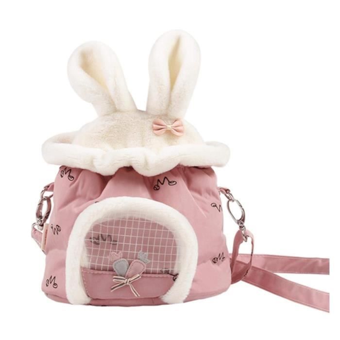 Sac de transport pour animal - Petit sac portable - Blanc - Pour rongeurs - Utilisation extérieure