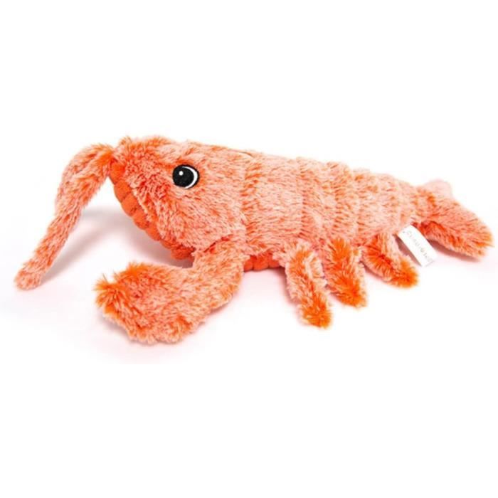 Jouet de Chat Jouet interactif de crevettes sautant Les crevettes en Peluche Jouet de Homard pour Chats intérieurs de Chaton.