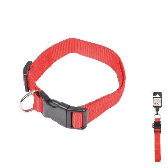 Collier pour chien réglable - Rouge - 45 à 65 cm x largeur