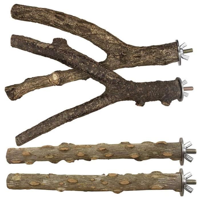 Perchoir à oiseaux - SHIPENOPHY - Bois naturel - 2032 cm x 1270 cm - Pour perruches - Facile à installer