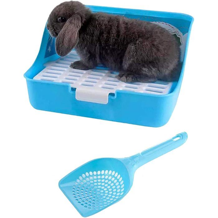 Bac à litière dangle pour lapins bac dapprentissage de la propreté avec grille pour cochons dInde adultes furets et rats