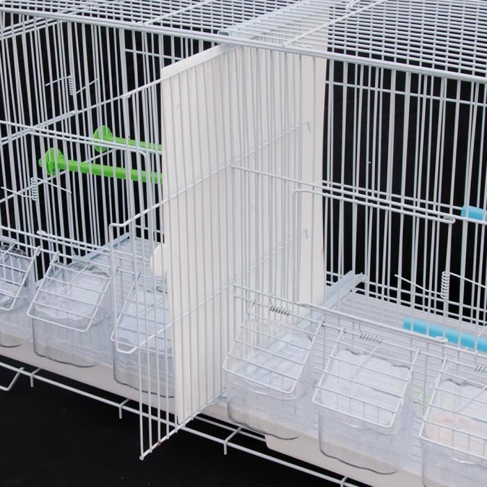 KEDIA. Volière Cage à Oiseaux Perruches/Cacatoès/Perroquets/Canaries Métal blanc 60*26*395cm