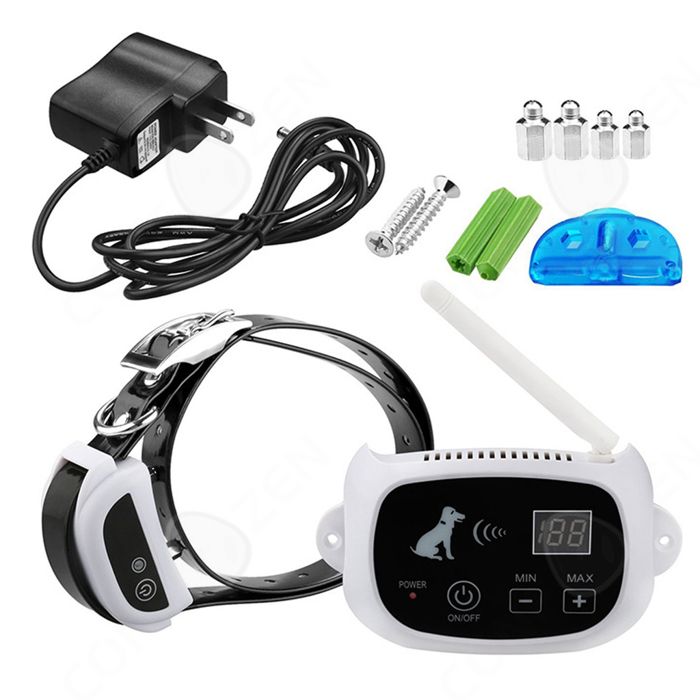 C Système de clôture anti-fugue électronique invisible pour chiens avec 2 colliers clôture électronique sans fil pour chien étanche