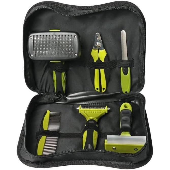 Kit brosse pour chien – Kit de toilettage pour chiens avec coupe-ongles brosse pour chien brosse pour chien peigne pour chien