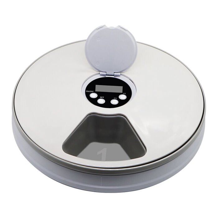 Distributeur automatique de nourriture pour chats chiens lapins et petits animaux 6 gamelles nourriture sèche et humide avec