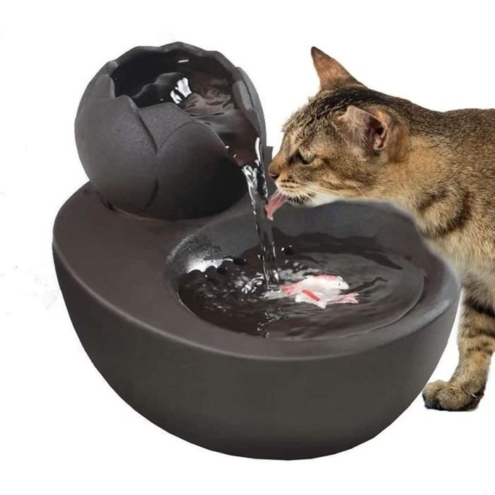Fontaine à eau céramique automatique 13 L - pompe ultra-silencieuse filtre anti-poils arrêt automatique